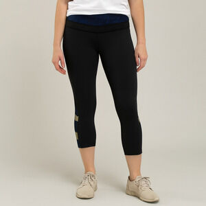 Lululemon Inspire Crop II 6 Sashiko Black Reflective Run Leggings